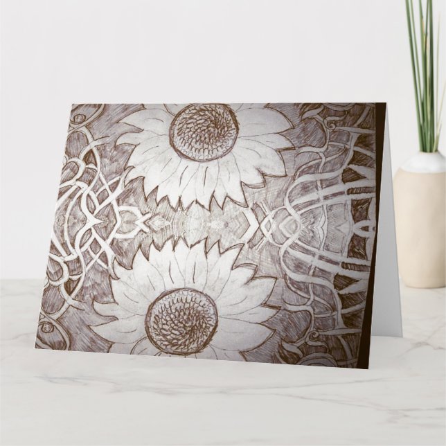 Sonnenblume Karte (Vorderseite)