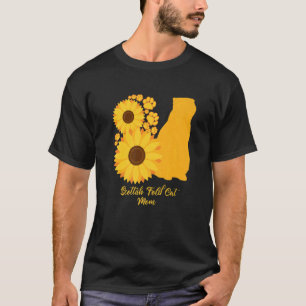 Sonnenblume Katze Mama Mutter Scottish Fold Cat T-Shirt