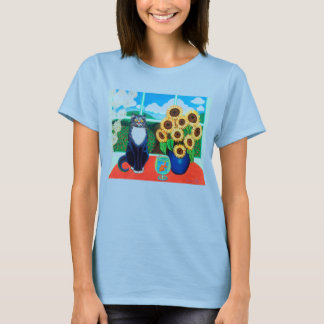 Sonnenblume Katze T-Shirt