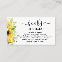 Sonnenblume Kinderduschbücher für Babykarte