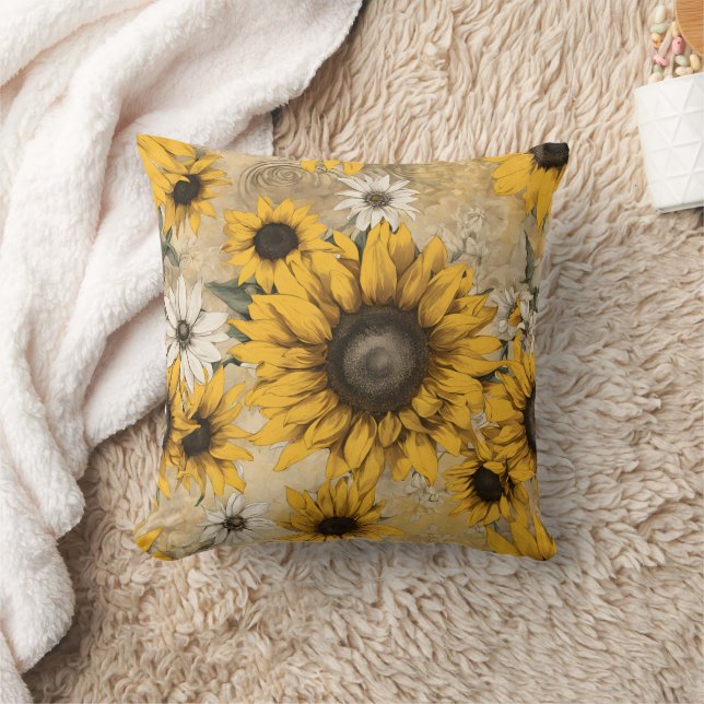 Sonnenblume Kissen (Decke)