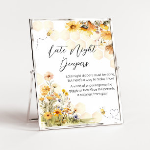 Sonnenblume Kleiner Honig Spätabenteuer Windeln Poster