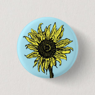 Sonnenblume - Knopf Button