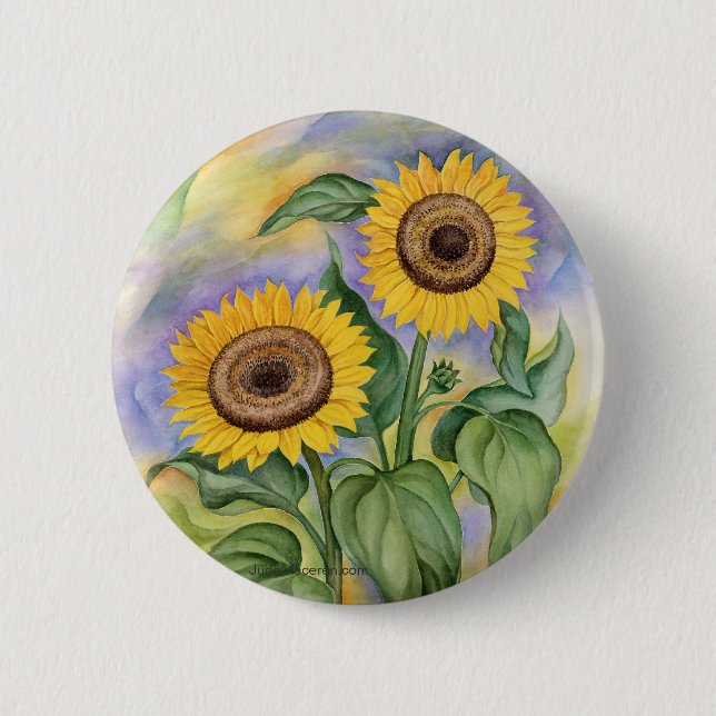 SONNENBLUME-KNOPF BUTTON (Vorderseite)