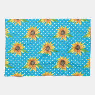 Sonnenblume Kontur Geschirrtuch