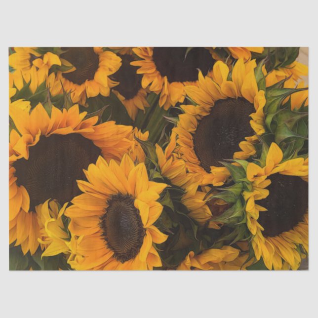 Sonnenblume-Korb Seidenpapier (Vorderseite)