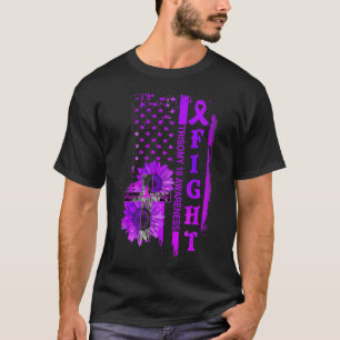 Sonnenblume Kreuzung Trisomy 18 Bewusstsein T-Shirt