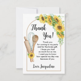 Sonnenblume Küche Danke Card boho Kochen