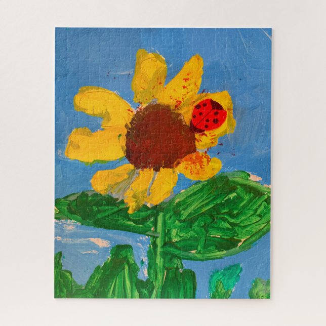 Sonnenblume "Kunst von Kindern" (Vertikal)