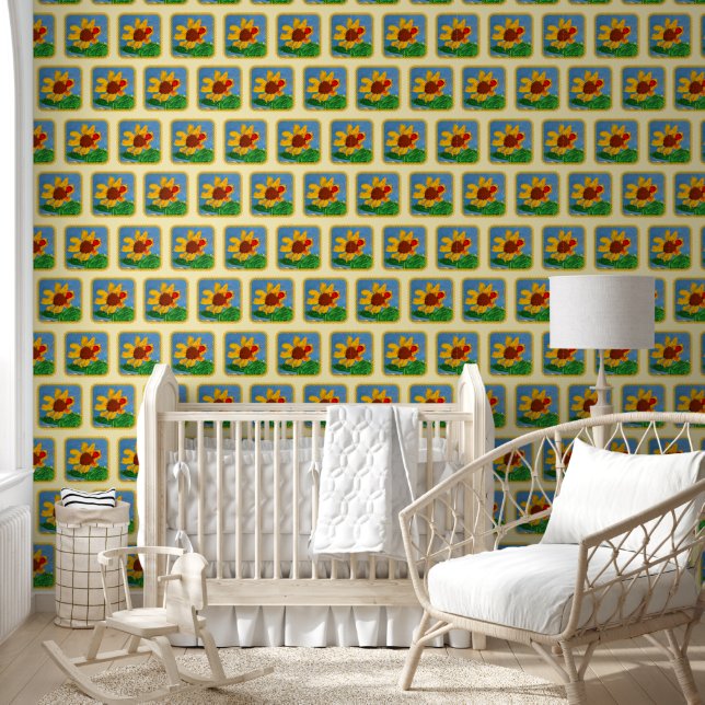 Sonnenblume-Kunst von Kindern Tapete (Kinder)