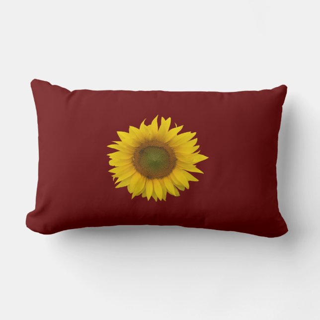 Sonnenblume Land Botanischer Boho Lendenkissen (Vorderseite)