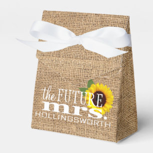 Sonnenblume Land Burlap Favor   BRAUTPARTY Geschenkschachtel