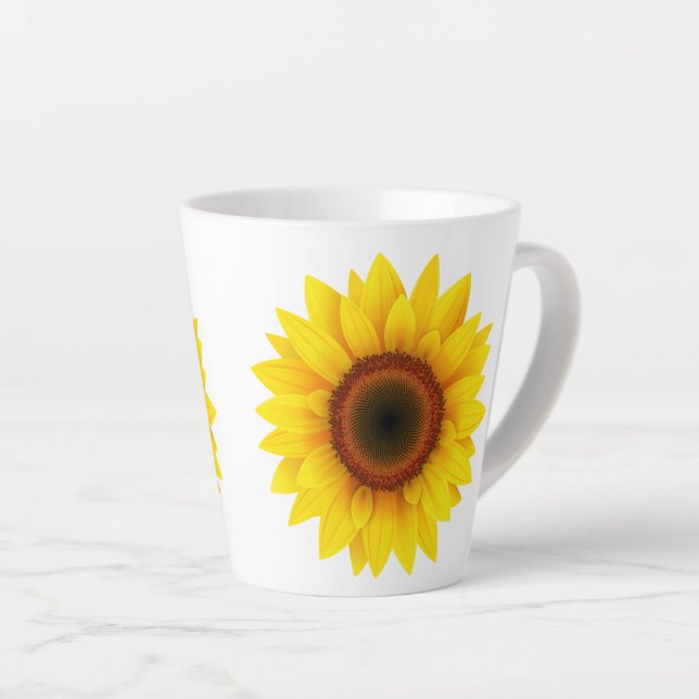 Sonnenblume Latte Tasse (Rechte Ecke)