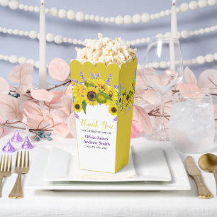 Sonnenblume & Lavendel Vintage Florale Hochzeit Geschenkschachtel