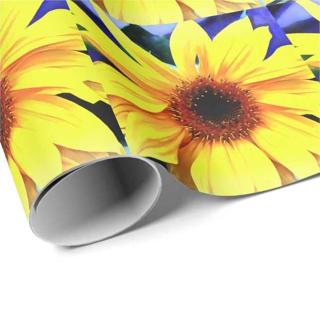 Sonnenblume-Lech-Packpapier Geschenkpapier (Rolleneckpunkt)