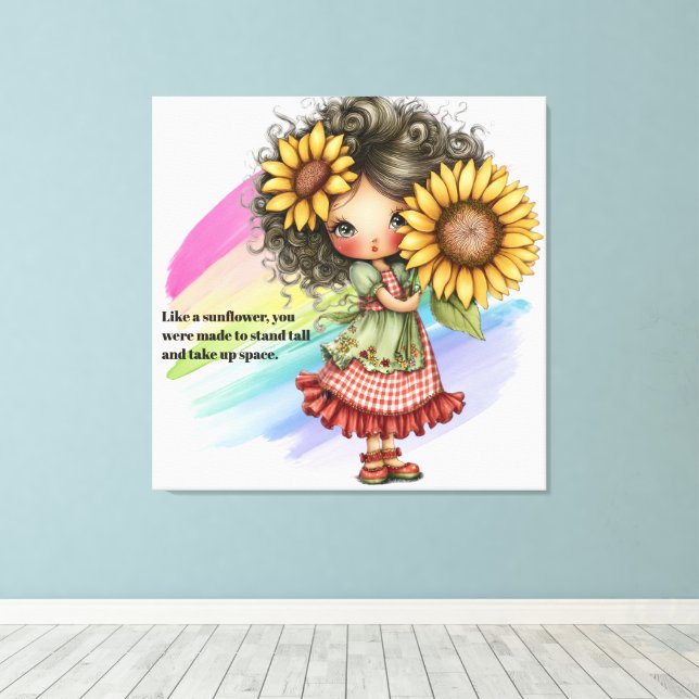 Sonnenblume Leinwanddruck (Insitu (Holzboden))