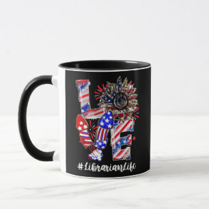 SONNENBLUME Leopard Feuerwerk Bibliothekar Leben Tasse