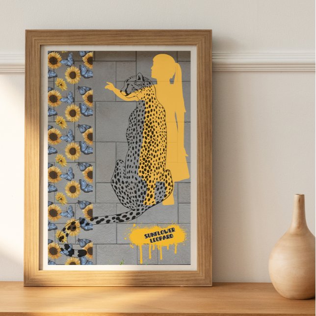 Sonnenblume Leopard Graffiti Street Pop Kulturhaup Poster (Von Creator hochgeladen)