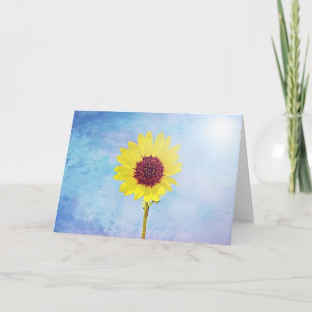 Sonnenblume Licht 2 Schrift Karte John 12:46 (Vorderseite)