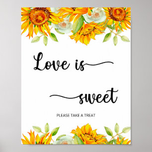 Sonnenblume Liebe ist ein Süßposter Poster