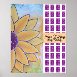Sonnenblume Liebliches Tagesgedicht Poster