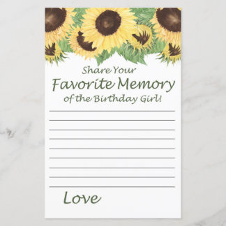 Sonnenblume Lieblings-Erinnerung an das Geburtstag