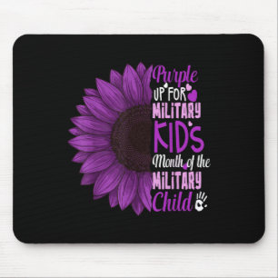 Sonnenblume Lila für militärische Kinder Mousepad