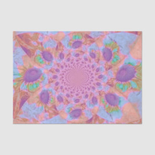 Sonnenblume Lila Rosa Pastell Abstrakte Decoupage Seidenpapier