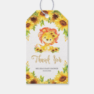 Sonnenblume Lion Baby Dusche Vielen Dank Geschenkanhänger