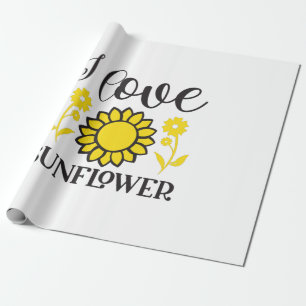 Sonnenblume Lover I Liebe Sonnenblumen Geschenkpapier