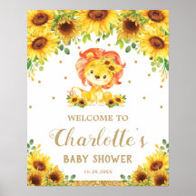 Sonnenblume Löwe Baby Dusche Geburtstag Begrüßungs