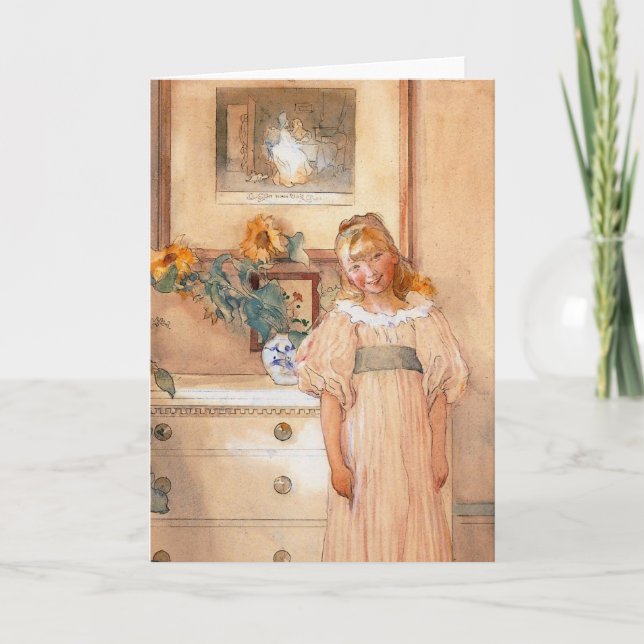 Sonnenblume Mädchen 1893 Karte (Vorderseite)