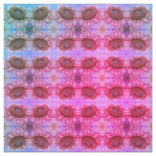 Sonnenblume Mädchenhaft Rosa Floral Wasserfarbe Bo Stoff
