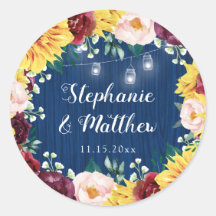 Sonnenblume Marine Blue Mason Jars Burgundy Weddin