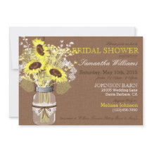 Sonnenblume Mason Jar Burlap Rustikales Brautparty