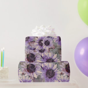 Sonnenblume Mauve Geschenkpapier
