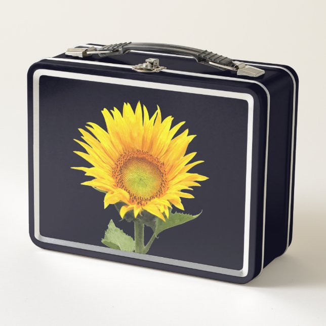 Sonnenblume Metall Brotdose (Vorderseite)
