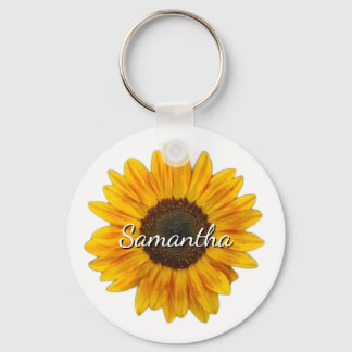 Sonnenblume mit einem Namen Schlüsselanhänger