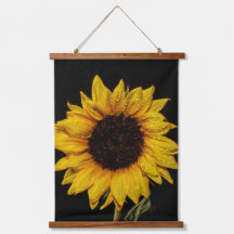 Sonnenblume mit Wassertropfen Tapisserien