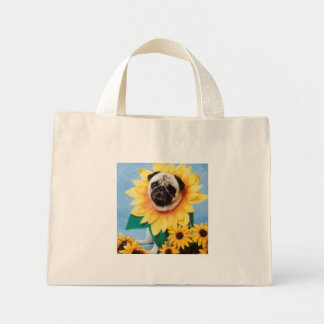Sonnenblume Mops Dog Tote Tasche