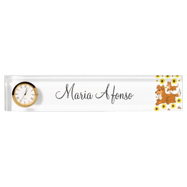 Sonnenblume Namensplakette (Vorderseite)