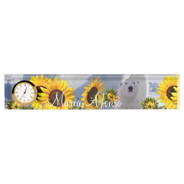 Sonnenblume Namensplakette (Vorderseite)