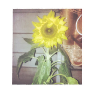 Sonnenblume neun am Nachmittag Notizblock