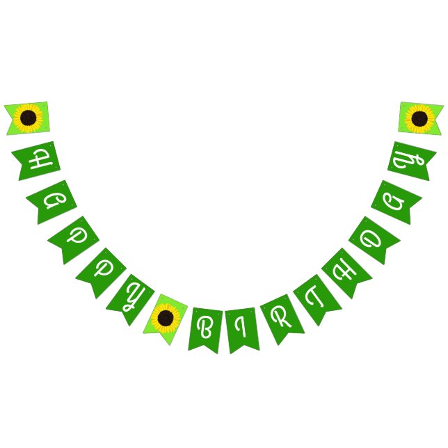 Sonnenblume-niedliche glückliche 1. wimpelkette (Alle)