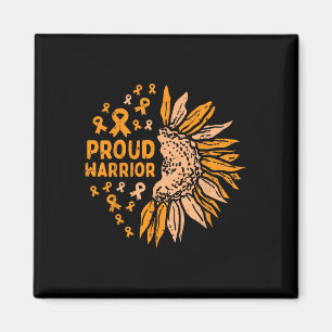 Sonnenblume Orange Ribbon Proud Warrior Leukemia A Magnet
