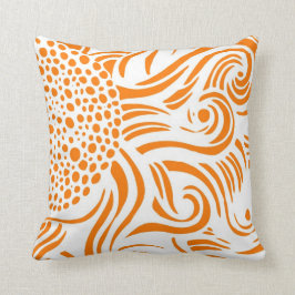Sonnenblume - orange/Weiß - Kissen