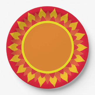 Sonnenblume Orangenpapierplatte Pappteller