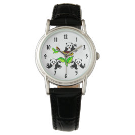 Sonnenblume Panda Bears Armbanduhr