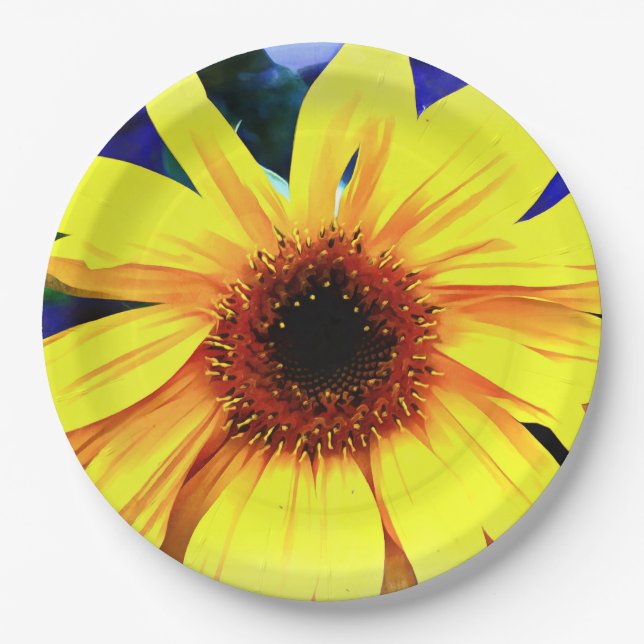 Sonnenblume Paperplate Pappteller (Vorderseite)