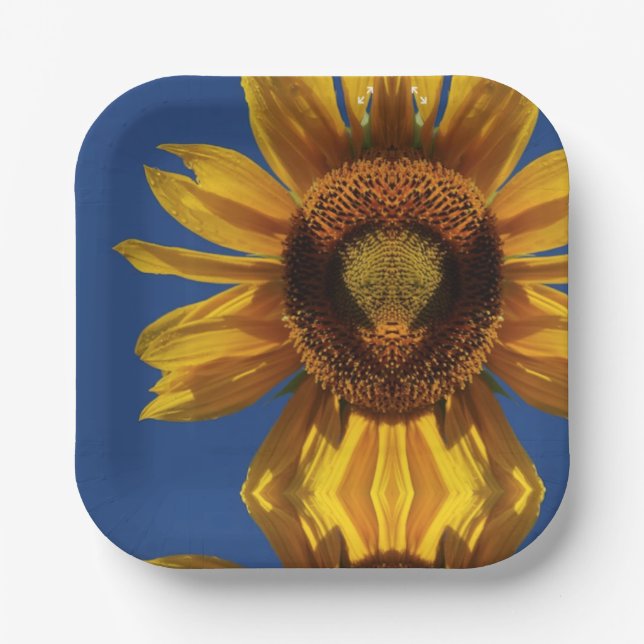 Sonnenblume Pappteller (Vorderseite)